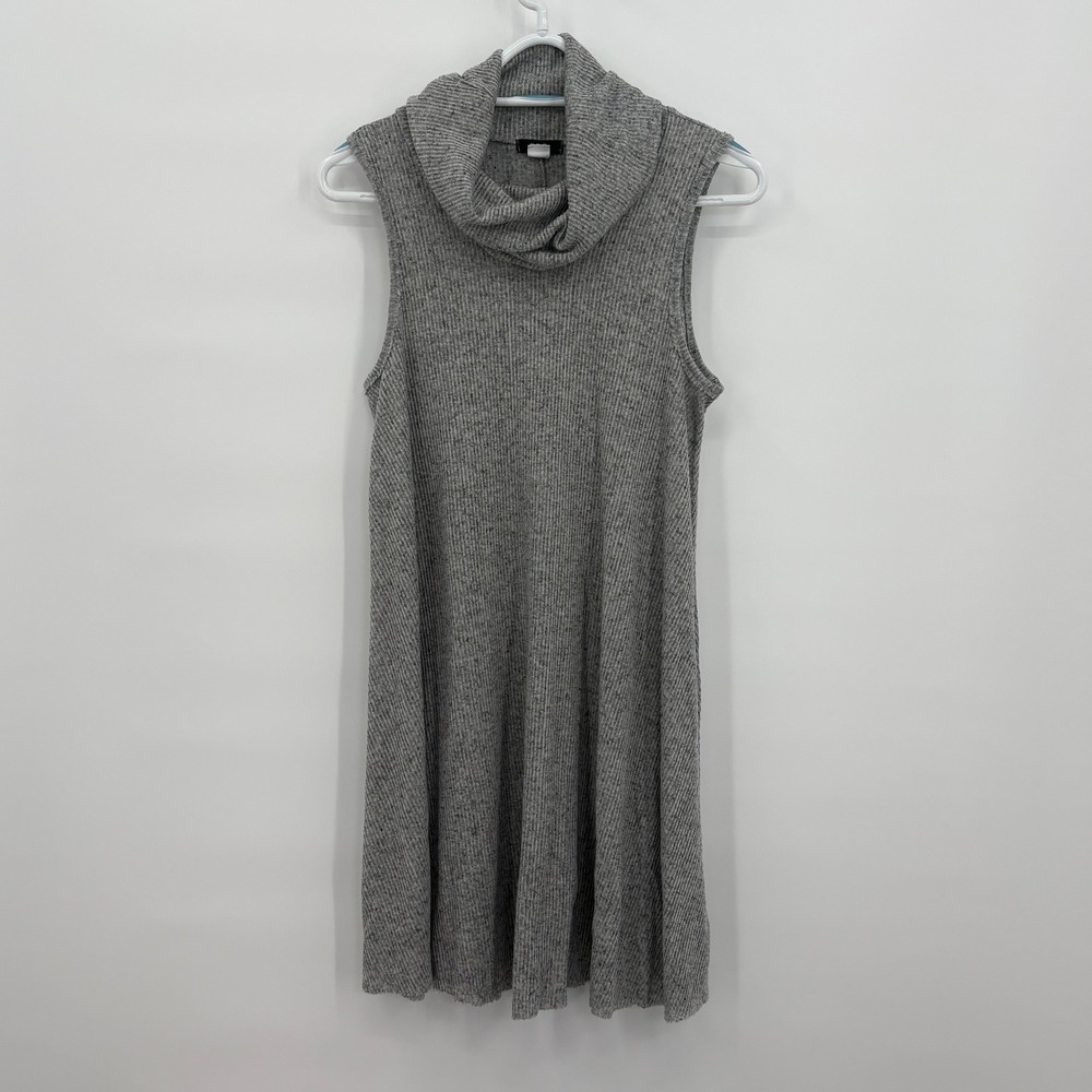 BDG Urban Outfitters Womens Grey Ribbed Cowl Neck Sleeveless Dress Top Small